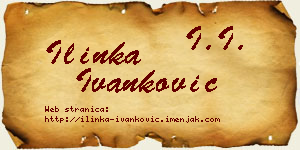Ilinka Ivanković vizit kartica